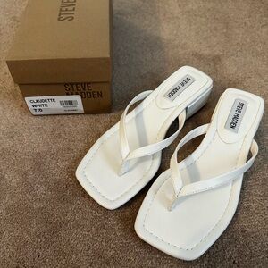 Steve Madden Claudette White Heels Size 7